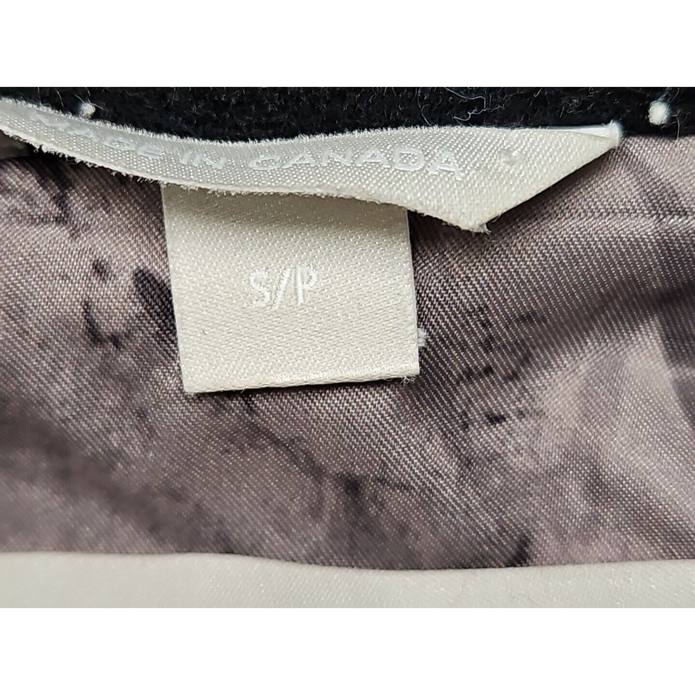 Soia & Kyo Luxury Hooded Wool Blnd Black Coat W/ Zip Inner Vest Leather Belt S/P - Picture 14 of 16